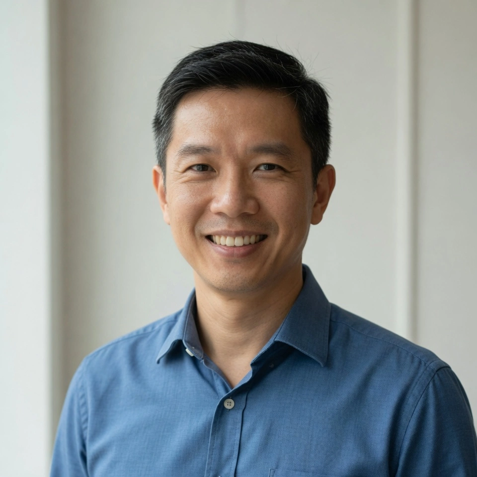 A photo of Michael Tan for the About Us testimonial