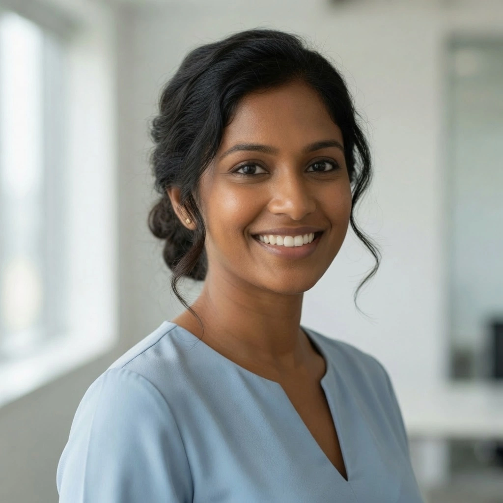 A photo of Priya R. for the About Us testimonial