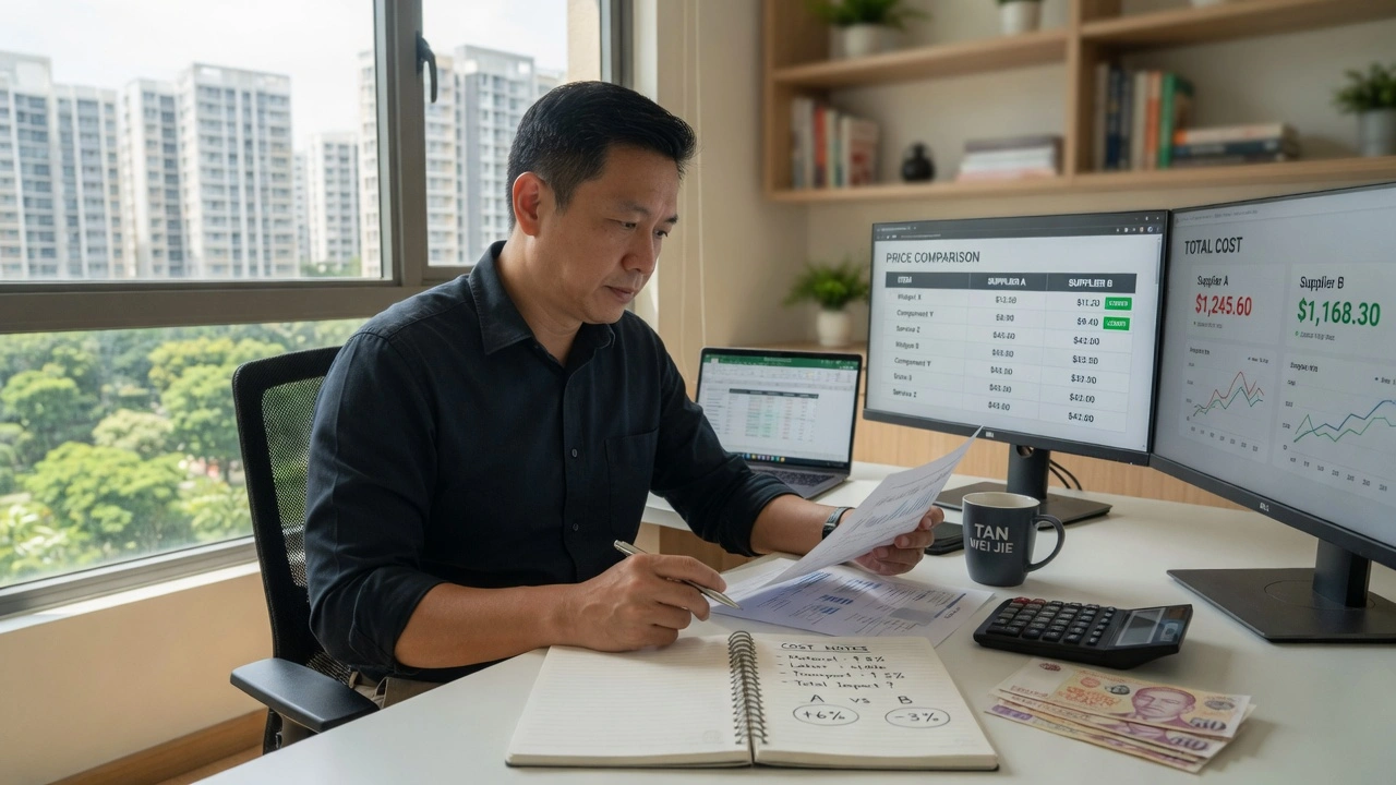 An expert calculating cost differences
